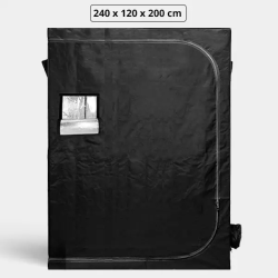 Armario de cultivo Cultibox Light Plus 240x120x200 cm vista frontal, ideal para cultivo indoor