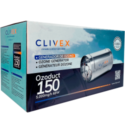 Caja Clivex Ozoduct 150mm 5000mg/h V.2 generador de ozono tubular para cultivo indoor