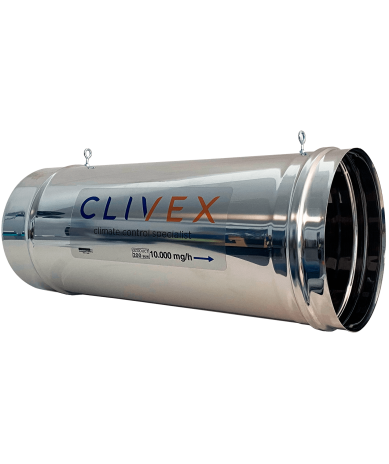 Clivex Ozoduct 200mm 10000mg/h V.2 generador de ozono tubular para cultivo indoor