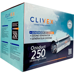 Caja Clivex Ozoduct 250mm 10000mg/h generador de ozono tubular para cultivo indoor