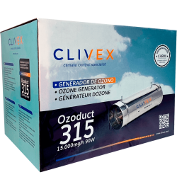 Caja Clivex Ozoduct 315mm 15000mg/h generador de ozono tubular para cultivo indoor