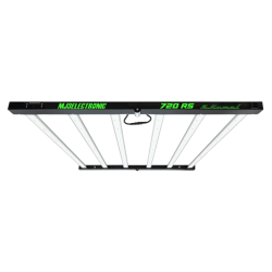 Luminaria LED MJ3 RS 720W de 6 barras encendida para cultivo interior