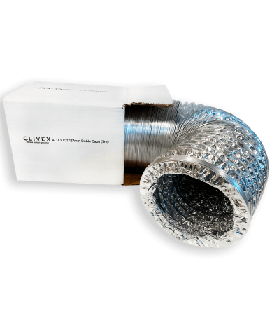 Tubo Clivex Aluduct Doble Capa para extracción e intracción de aire en cultivo indoor
