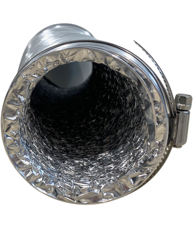 Conducto flexible de aluminio Clivex Aluduct doble capa de 3 metros con abrazaderas