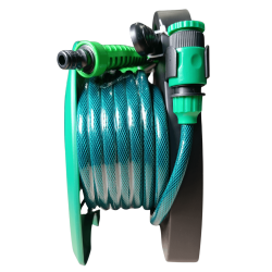 Equipo de Riego Meliflor con manguera flexible, pistola multichorro y conectores rápidos para jardín y huerto