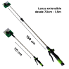 Lanza de Riego Extensible Meliflor telescópica con control de caudal para jardín y cultivo