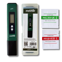 Meliflor pH Meter medidor digital de pH portátil, preciso y fácil de usar para hidroponía, acuarios y piscinas
