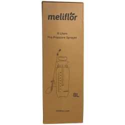 Caja Pulverizador Meliflor 8L tipo mochila con presurización rápida y correas ajustables