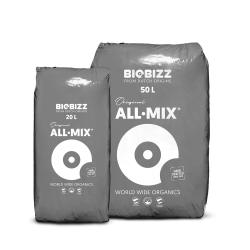 Sustrato Biobizz All Mix orgánico completo para fase de crecimiento, sacos 20 L y 50 L