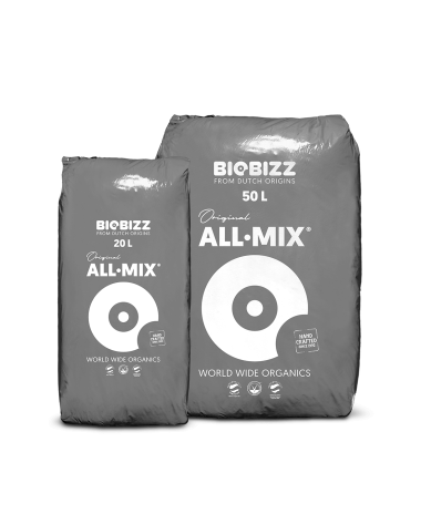 Sustrato Biobizz All Mix orgánico completo para fase de crecimiento, sacos 20 L y 50 L