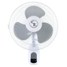 Ventilador de pared 16WF con mando a distancia 45W 40 cm con 3 velocidades y montaje mural