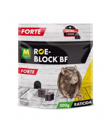 Roe-Block Forte raticida en bloques 300 g para ratas y ratones alta eficacia uso en portacebos