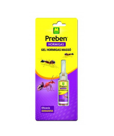 Preben gel hormigas 25 g insecticida en gel-cebo para eliminar hormigas y hormigueros en grietas y zonas de paso