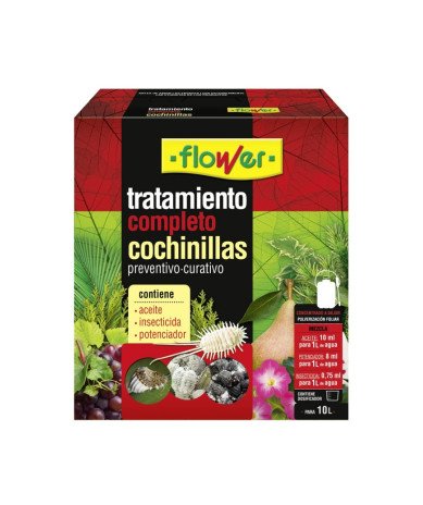 Tratamiento completo anticochinillas Flower con aceite mineral, piriproxifen y jabón fosfórico
