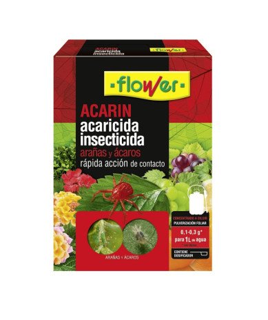 Insecticida acaricida ACARIN 10 g Flower para araña roja y ácaros